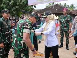 Bupati Nanda Dampingi Wasev Panglima TNI Tinjau TMMD Ke-127 Kodim 0421/Lampung Selatan